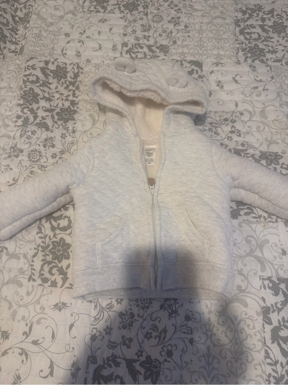 Carter’s infant girls 12 months sherpa lined jacket.